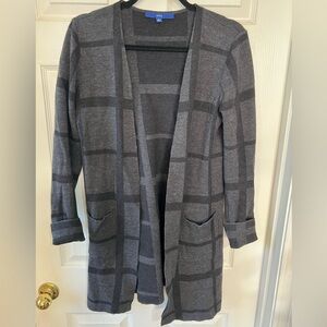 Apt. 9 Gray and Black Cardigan Sweater